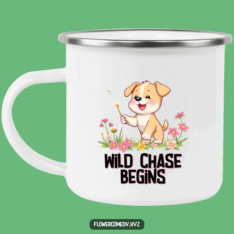 Funny Puppy Camping Mug: Adventures Brewed with Play!