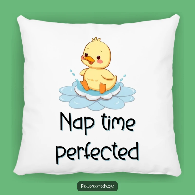 Funny Duckling Flower Puddle Pillow: Cozy Comfort with a Splashy, Cute Design