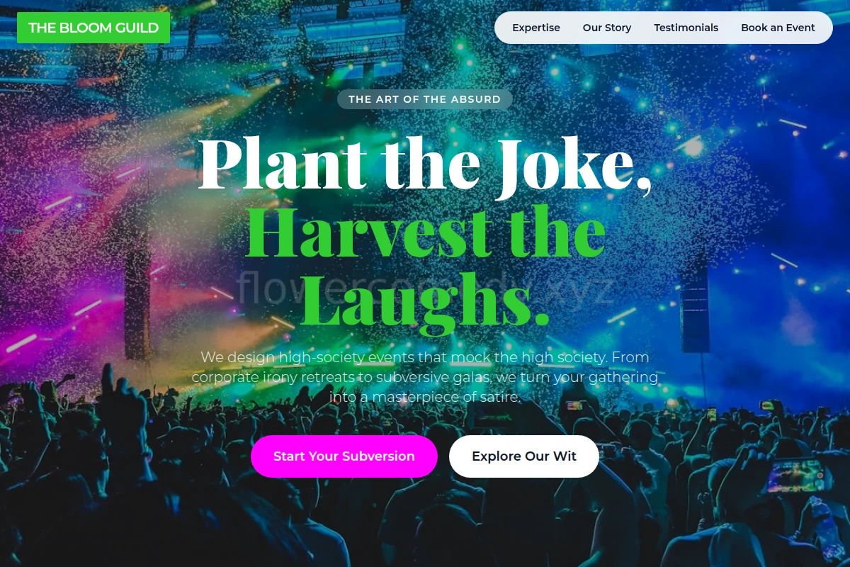 Satire Event Planning