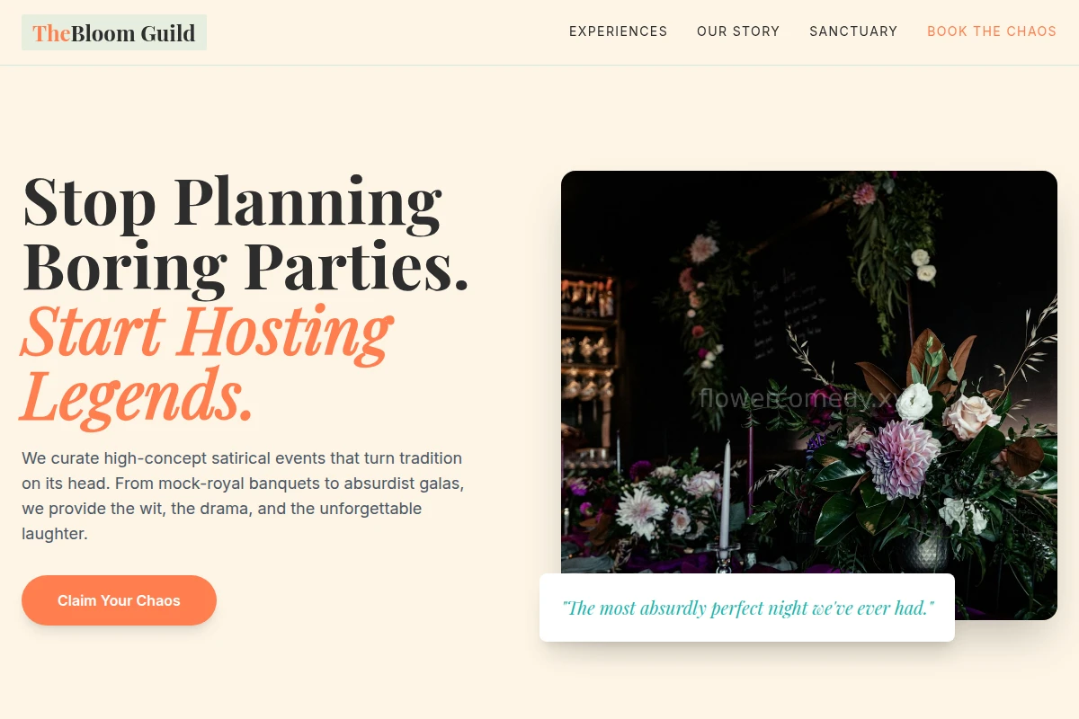 Satire Event Planning