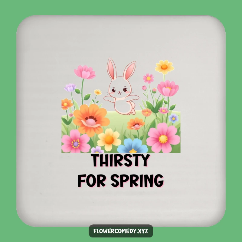 Funny Bunny Coasters: Protect Surfaces with Floral Charm!