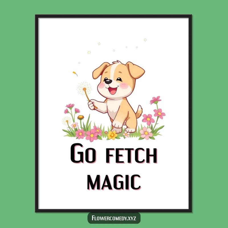 Funny Puppy Poster: Bring Playful Joy to Your Walls!