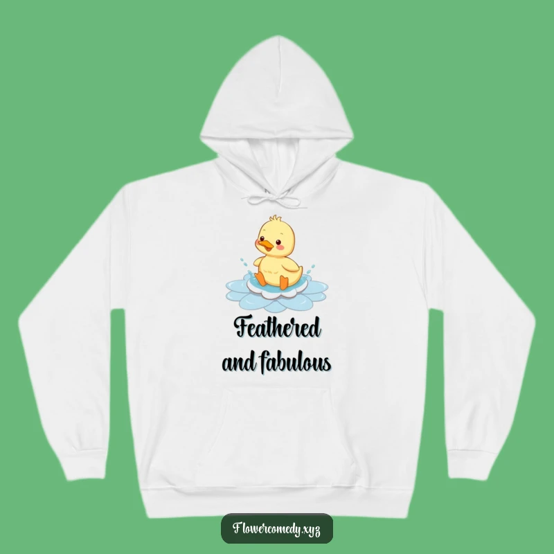 Funny Duckling Flower Puddle Hoodie: Cozy Comfort with a Cheerful Splash Design