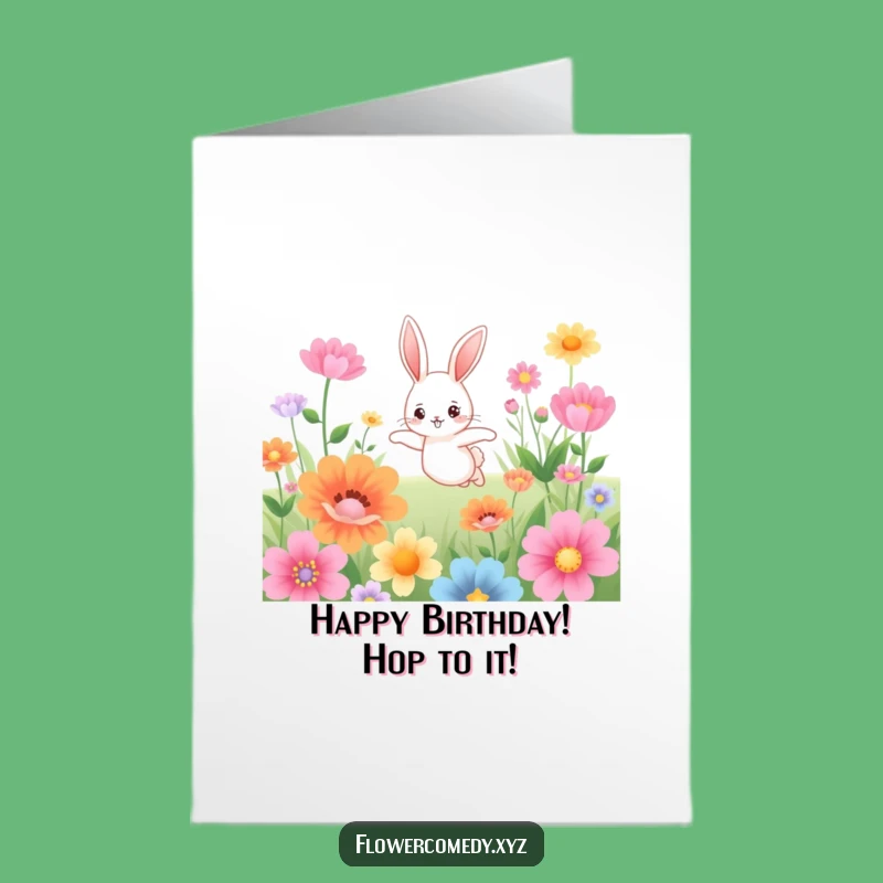 Free Printable Bunny Birthday Card - Adorable Downloadable Gift for a Blooming Celebration