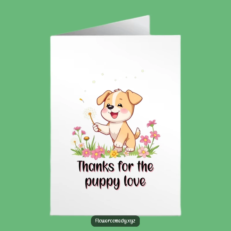 Free Printable Puppy Thank You Card - Sweet Downloadable Gift of Gratitude
