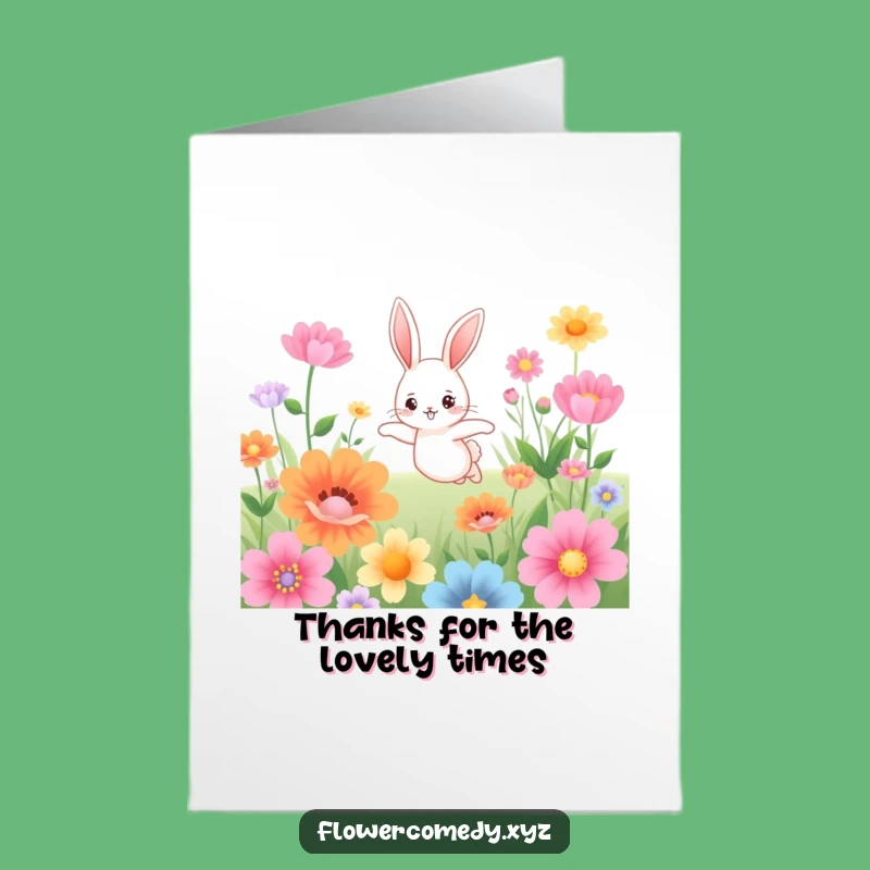 Free Printable Bunny Thank You Card - Charming Downloadable Gift of Appreciation